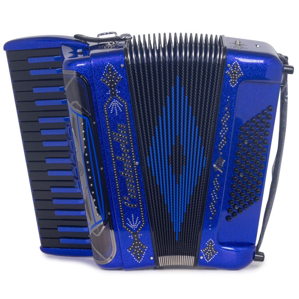 Cantabella Rey Piano Accordion 5 Switch Dark Blue Glitter with