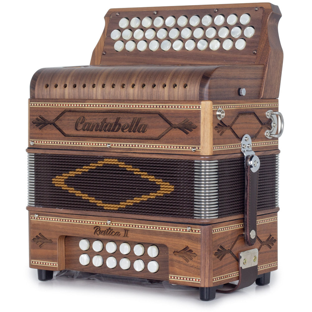 Cantabella Rustica II Accordion No Switch EAD Wood with Gold Grill